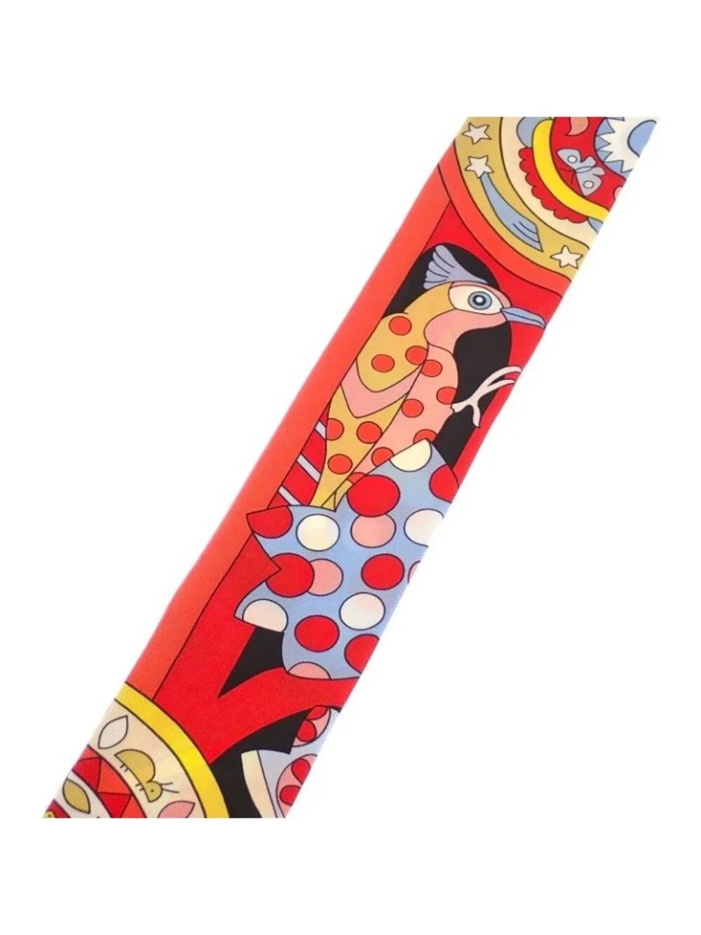 Hermes Twilly les Murmures de la Foret 08 Scarf Silk Red